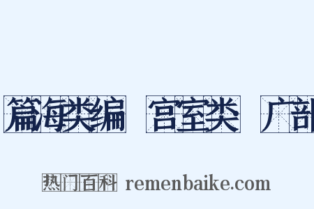 篇海类编·宫室类·广部是什么意思的图片